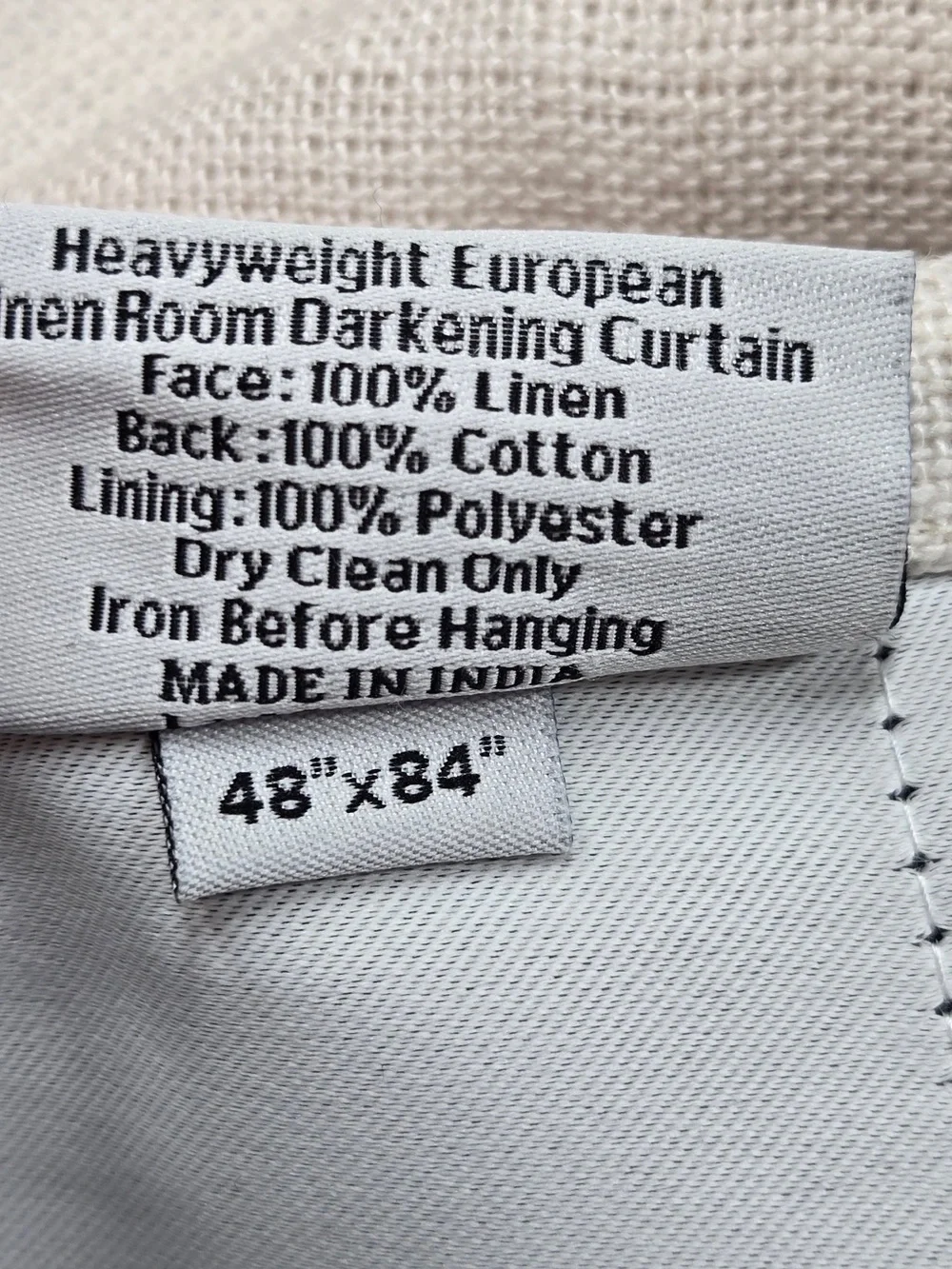 NWT QUINCE Set 2 48x84 Heavyweight European Linen Room Darkening Curtains 0131